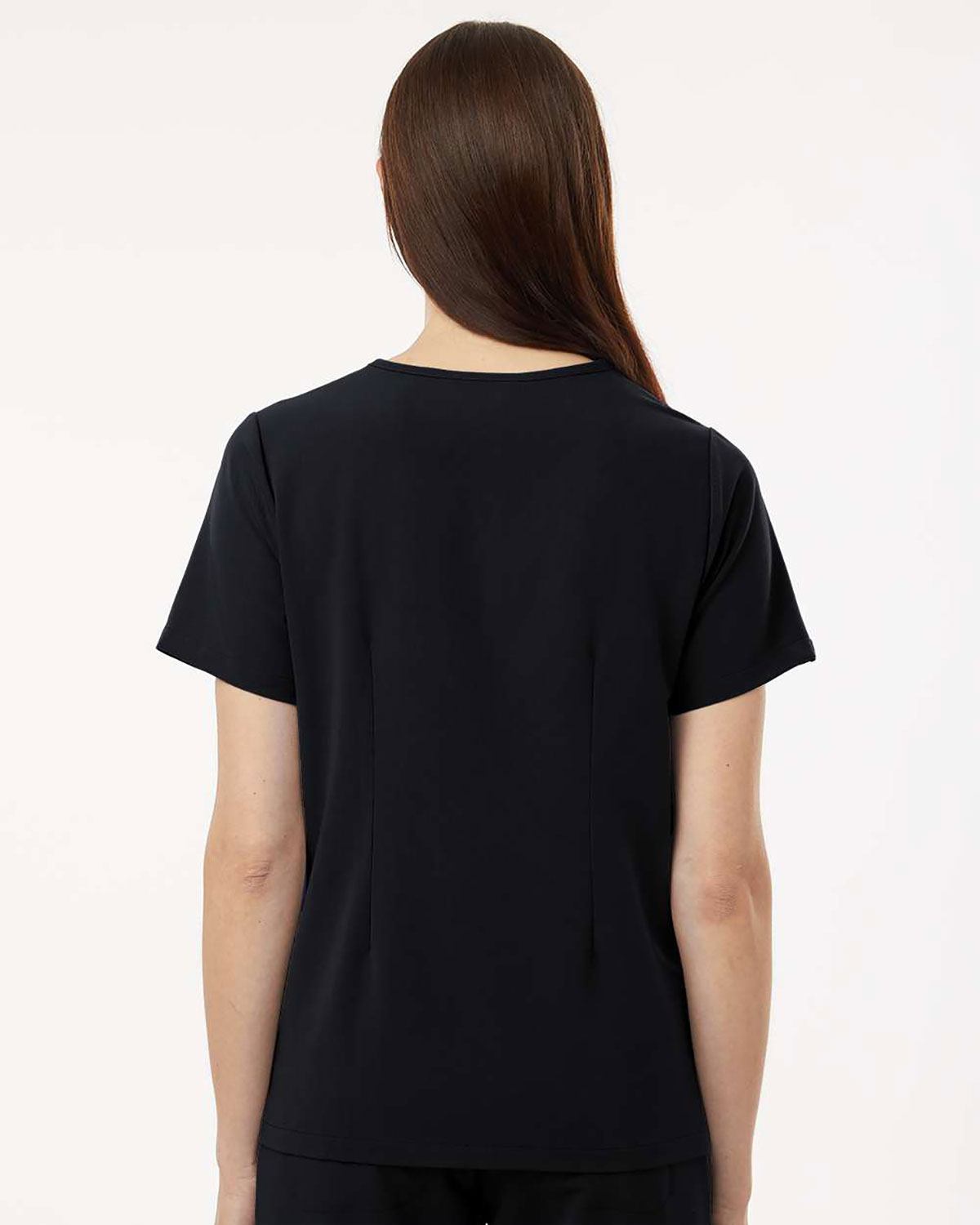 Jaanuu W10001 Women's Rhena Essential 1-Pocket Scrub V-Neck Top view 2