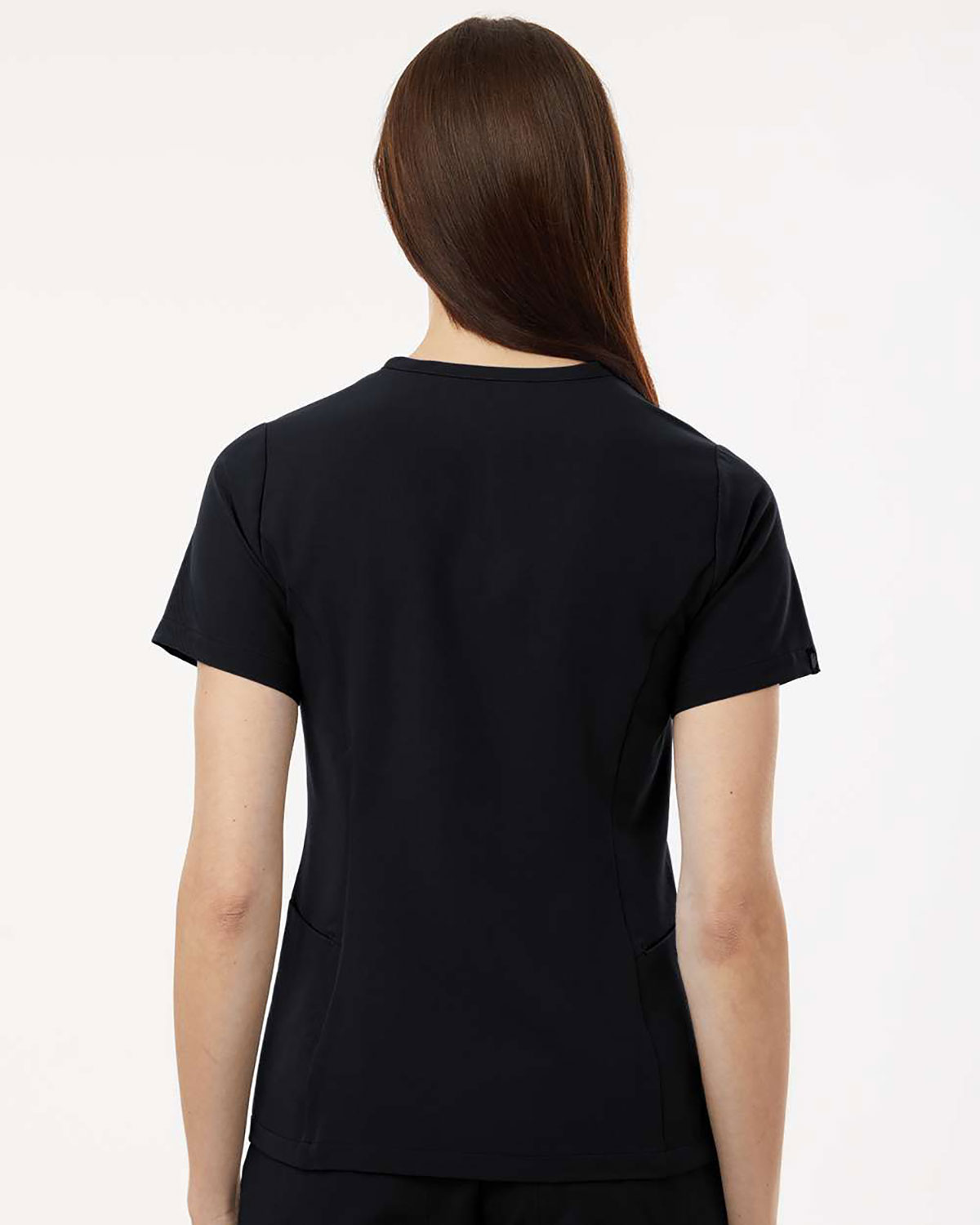 Jaanuu W10003 Women's Calix Fit & Flare Scrub V-Neck Top view 2