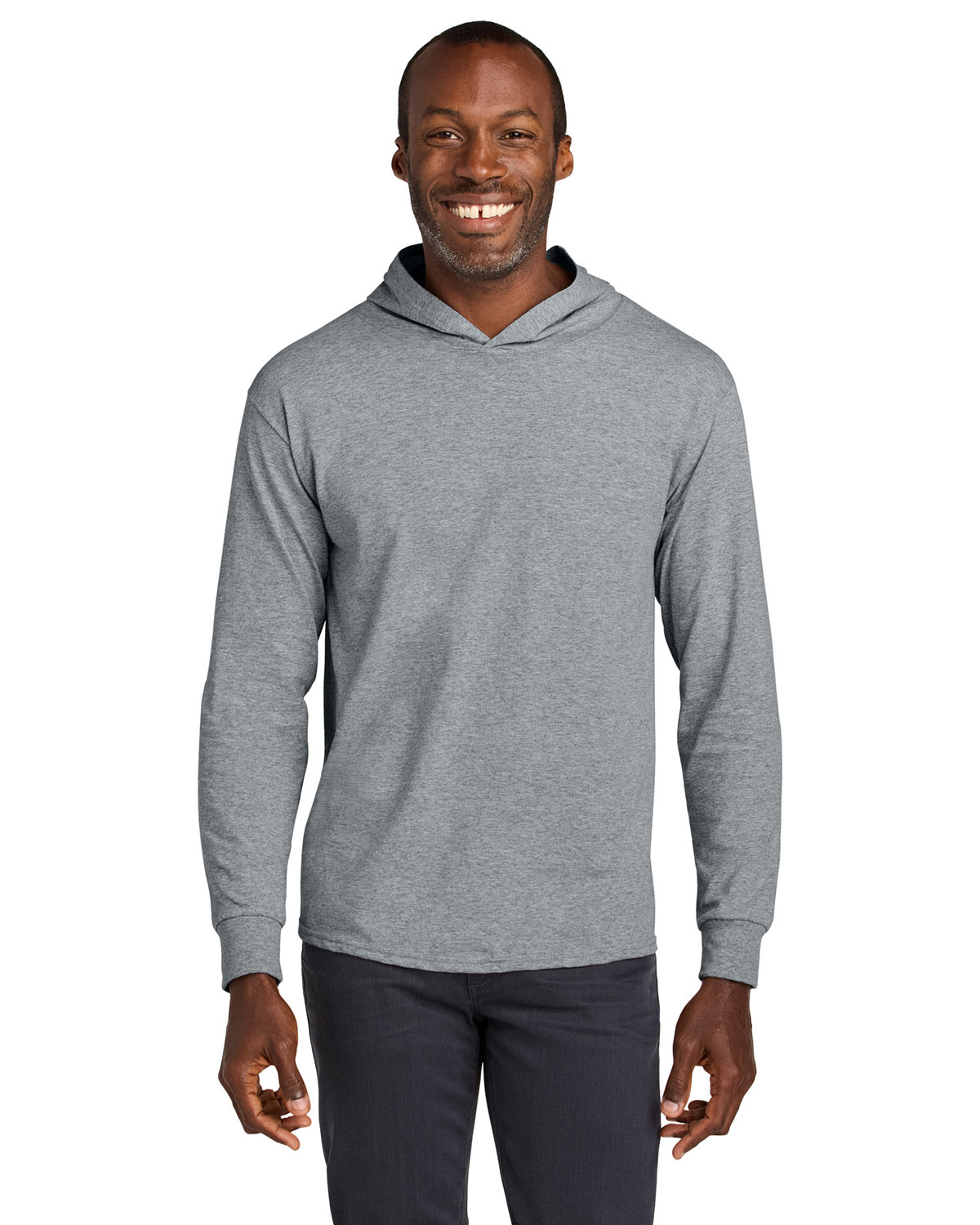 Jerzees 363LH Classics Unisex Cotton Long Sleeve Hooded T-Shirt