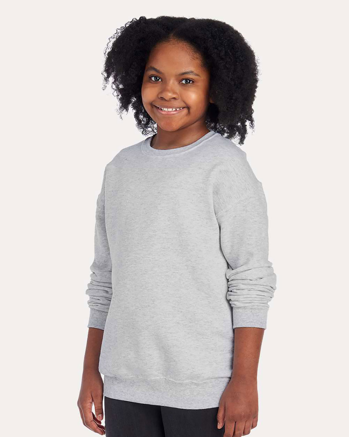 Jerzees 562B Youth NuBlend Crewneck Sweatshirt view 3