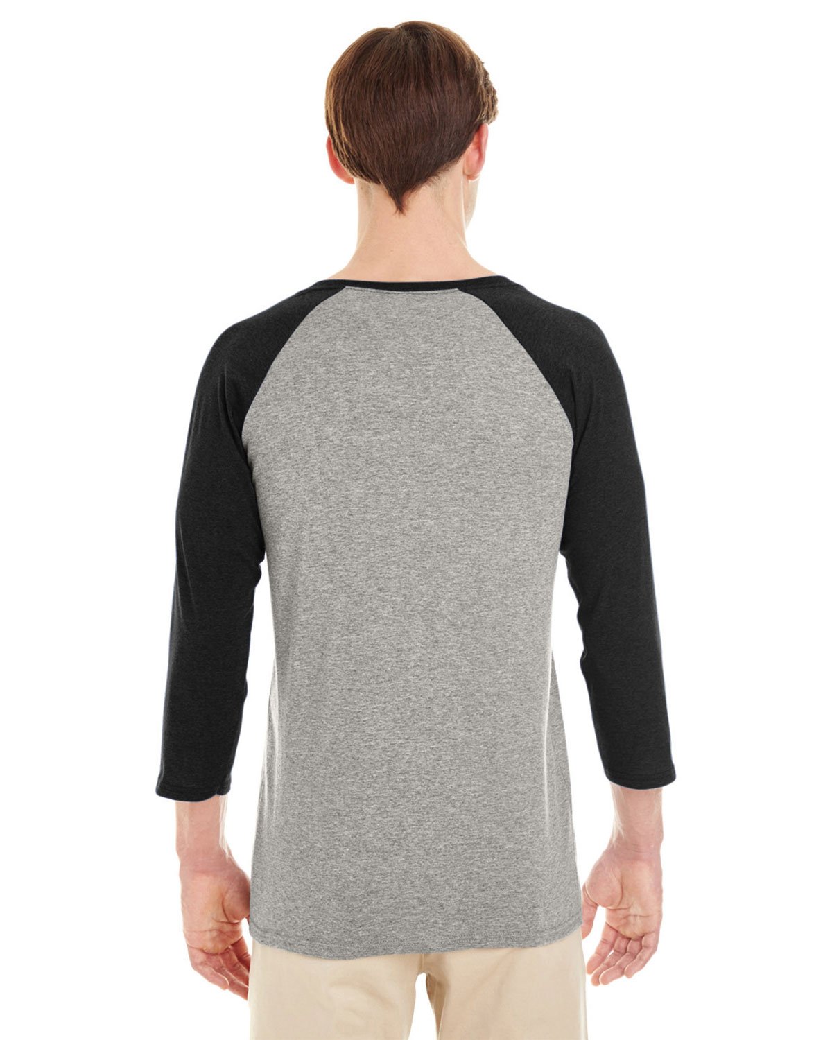Jerzees 601RR Unisex Triblend Three-Quarter Raglan Baseball T-Shirt view 2
