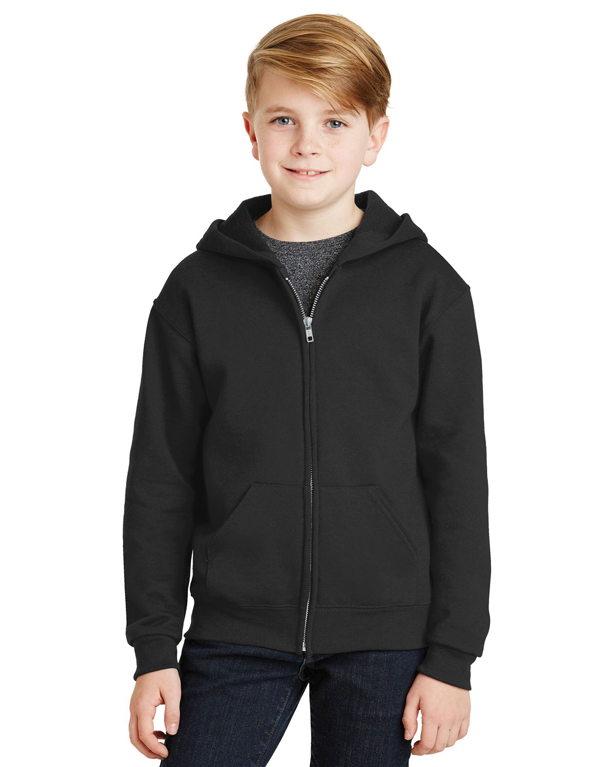 Jerzees 993B Youth NuBlend Full-Zip Hooded Sweatshirt