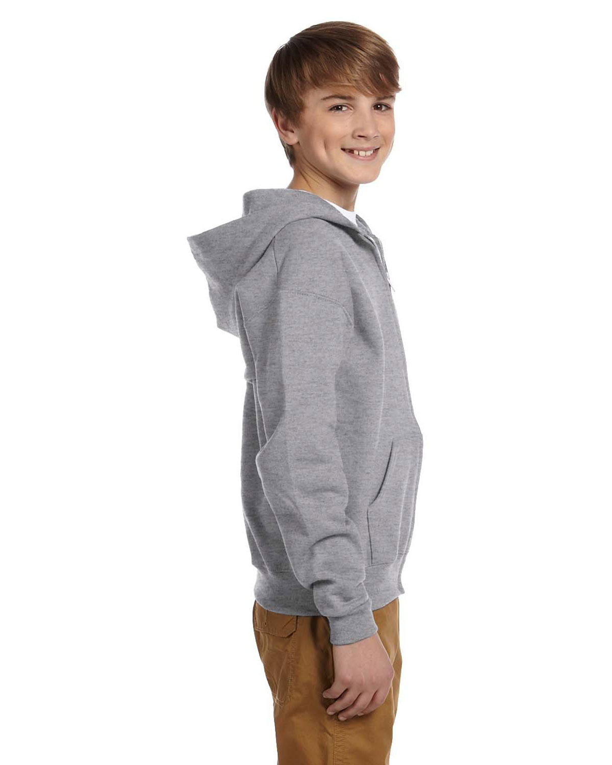 Jerzees 993B Boys 8 oz. 50/50 NuBlend Fleece Full-Zip Hood | GotApparel.com