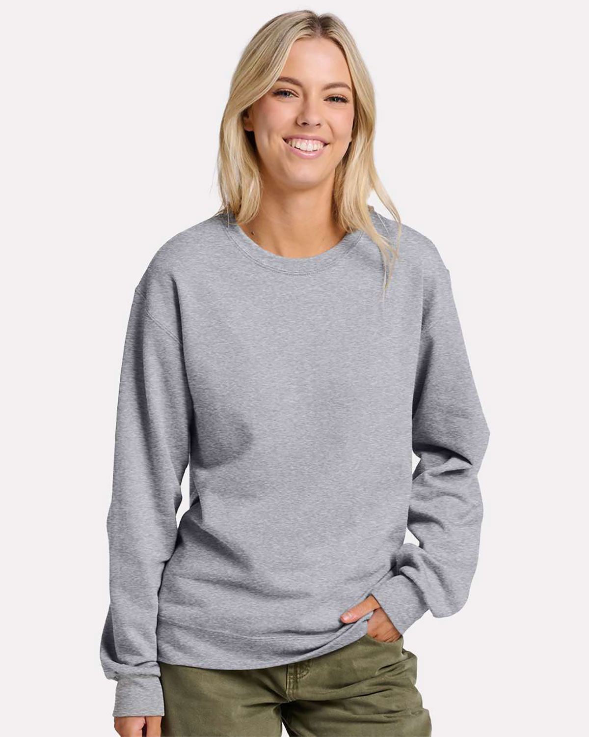 Jerzees IC48MR Unisex Ultimate CVC Crewneck Sweatshirt