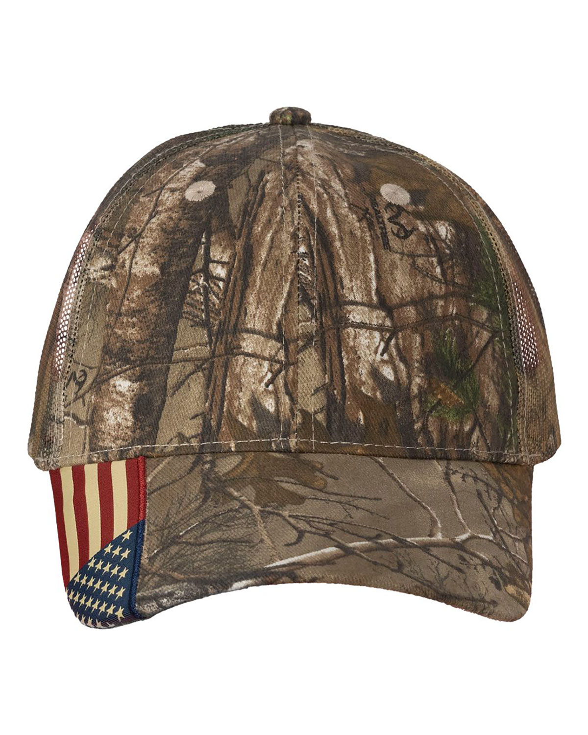Kati LC350M Camo Woven USA Flag Mesh Cap view 3