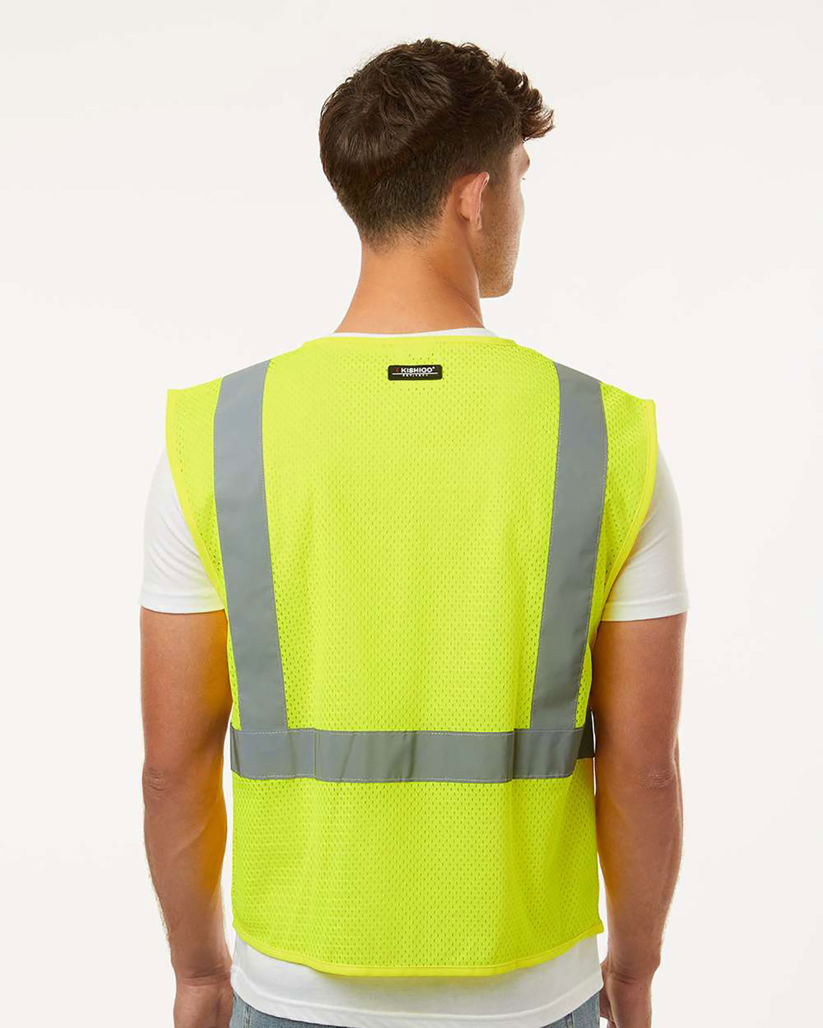 Kishigo 1089-1090 Unisex Single Pocket Zipper Mesh Vest view 2