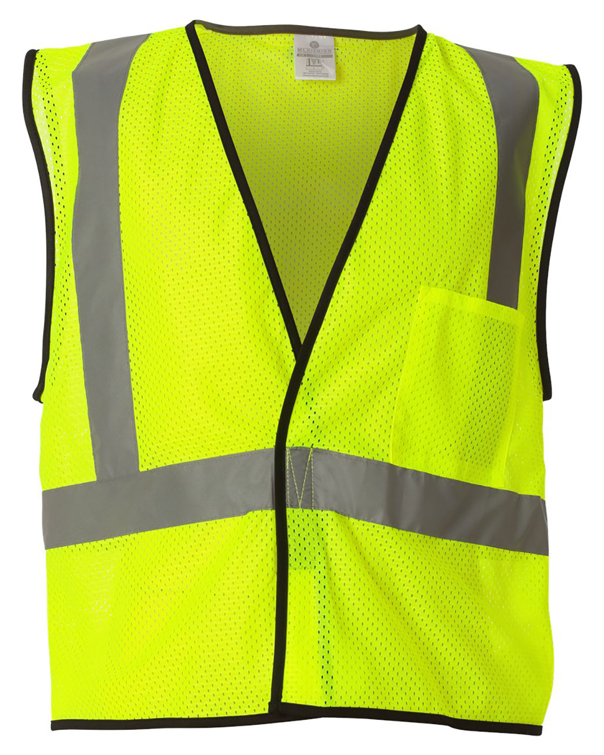 Kishigo 1193-1194 Unisex Economy Single Pocket Hook-and-Loop Mesh Vest