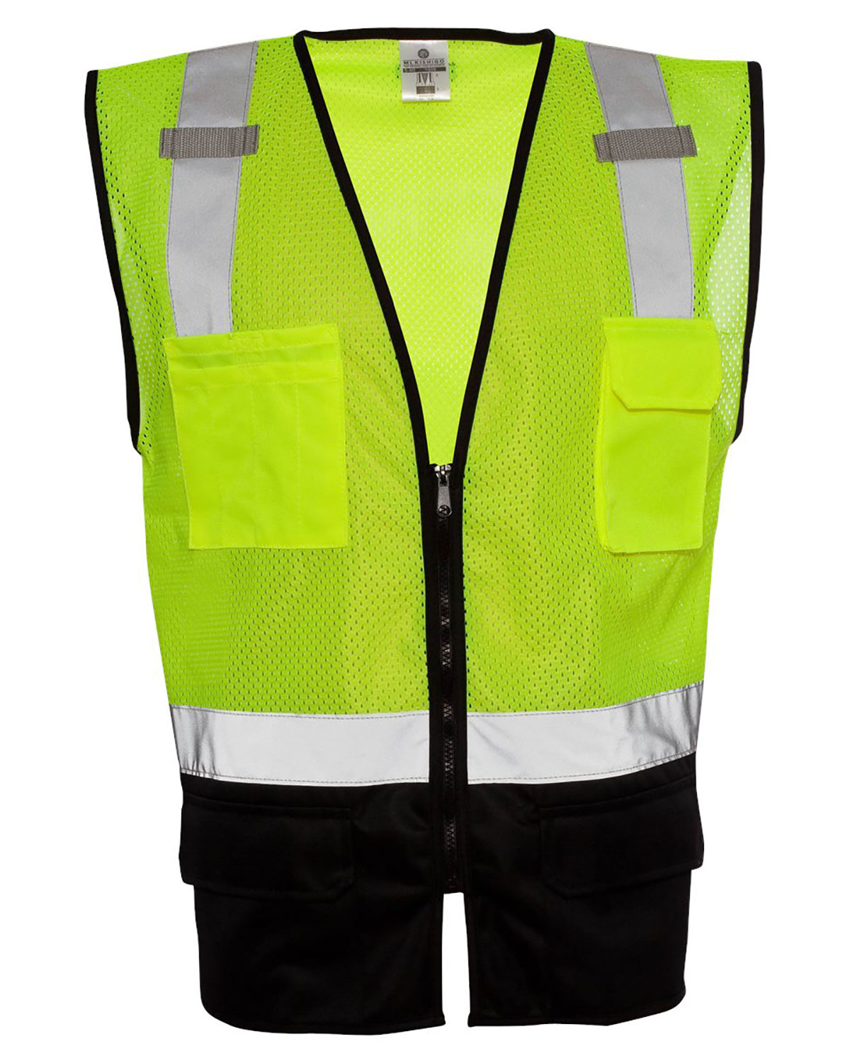Kishigo 1509 Unisex Black Bottom Mesh Class 2 Vest