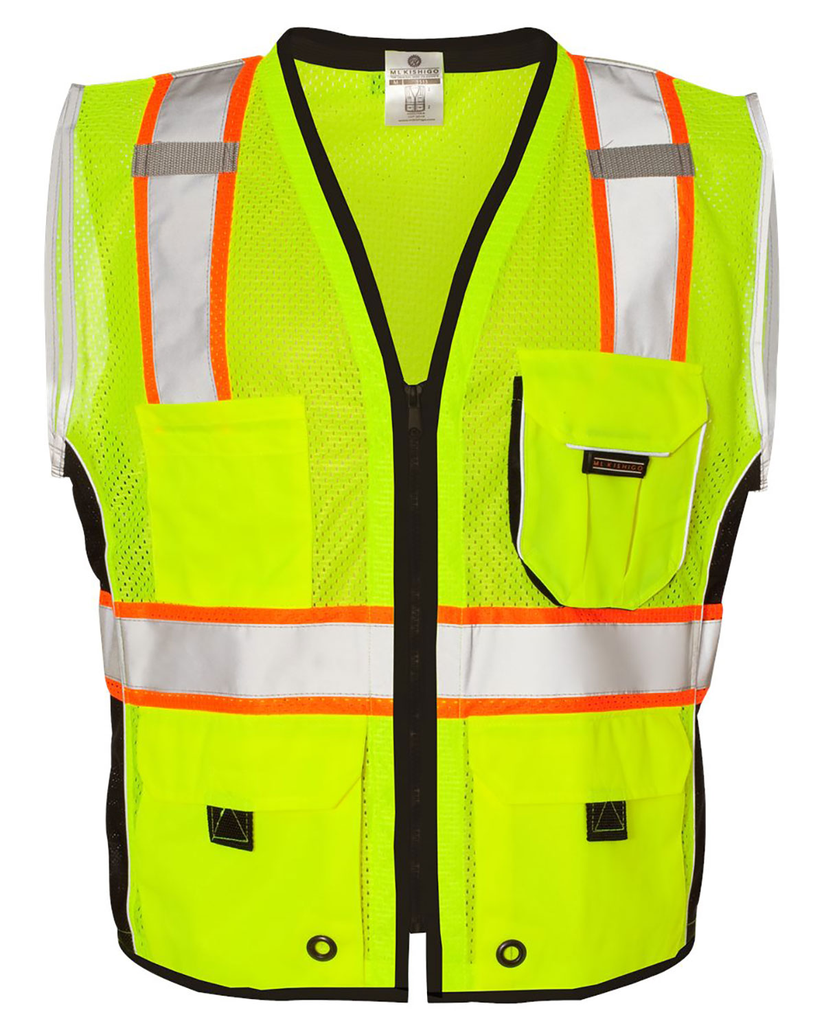 Kishigo 1513-1514 Unisex Premium Black Series� Heavy-Duty Vest