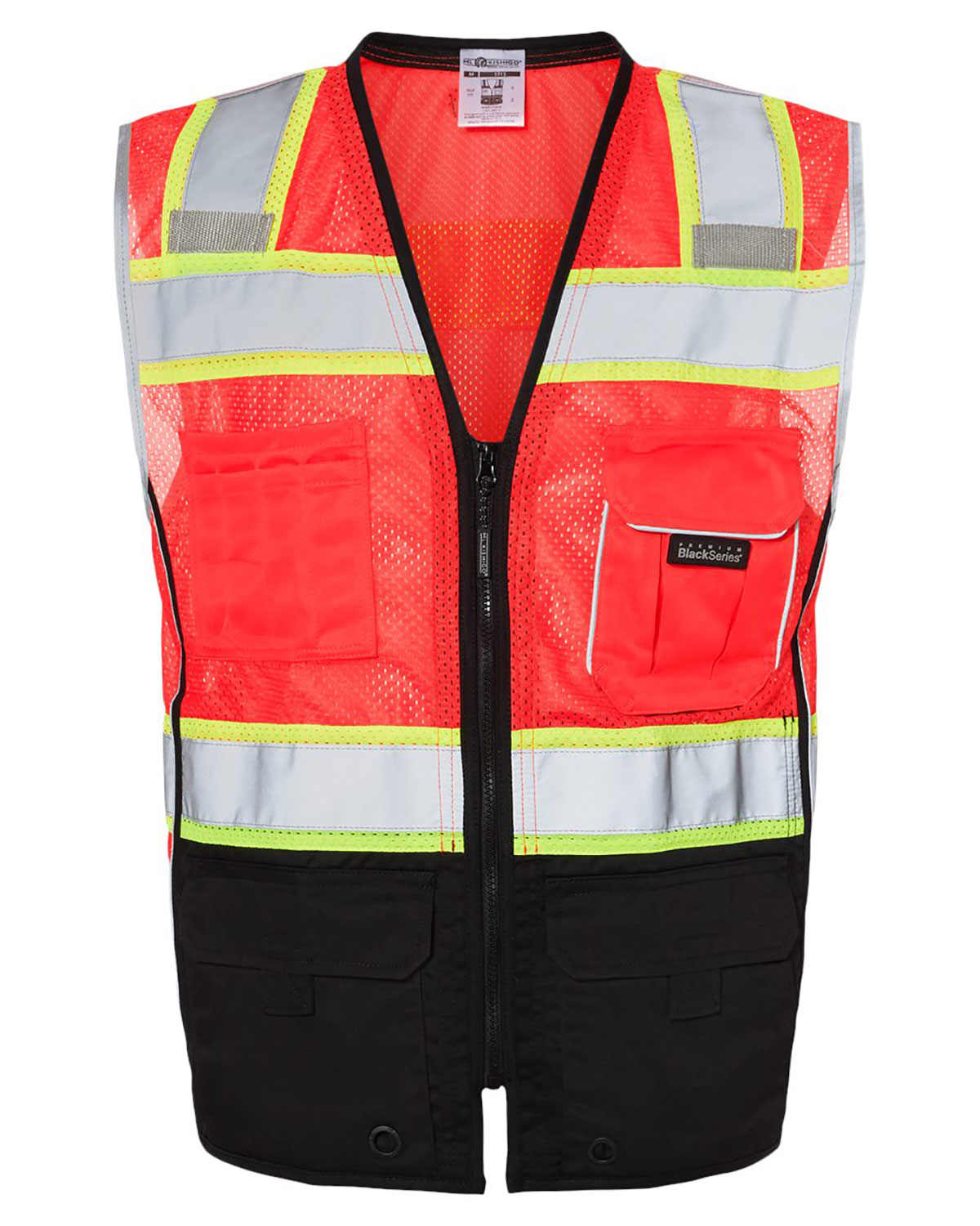 Kishigo 1515-1516 Unisex Premium Black Series� Black Bottom Class 2 Vest