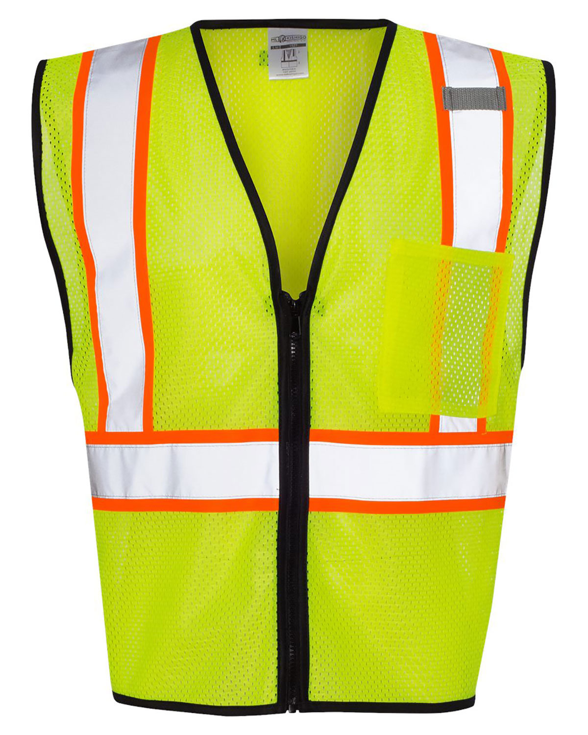 Kishigo 1527-1528 Unisex Economy Contrasting Vest with Zippered Front