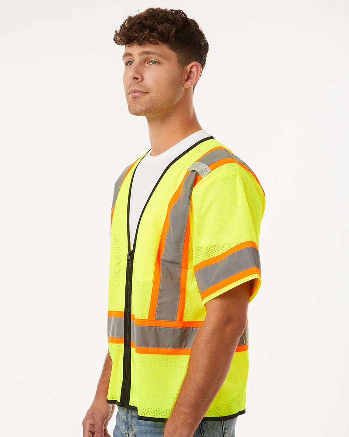 Kishigo 1565-1566 Unisex Class 3 Mesh Zippered Vest view 3