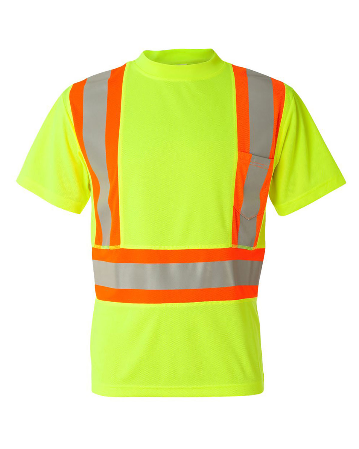 Kishigo 9120-9121 Unisex Class 2 Flat Stitch Self-Fabric Panels T-Shirt