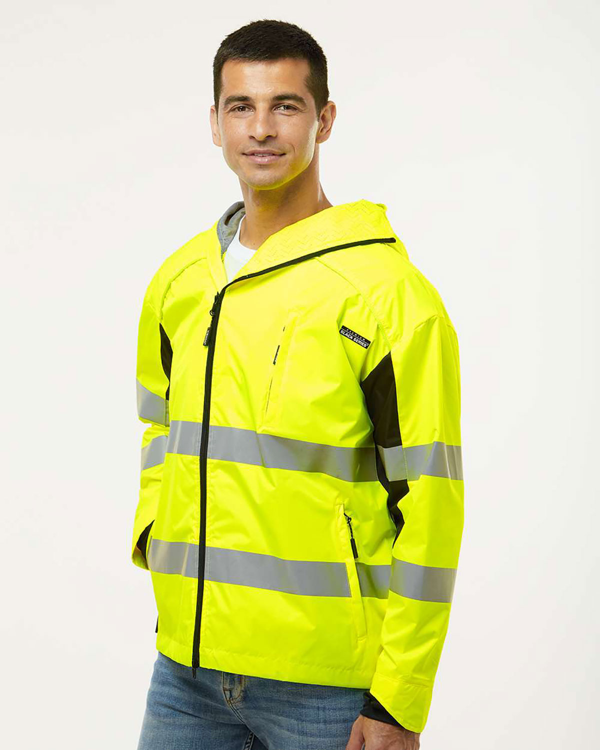 Kishigo WB102 Unisex Premium Black Series� Windbreaker view 3