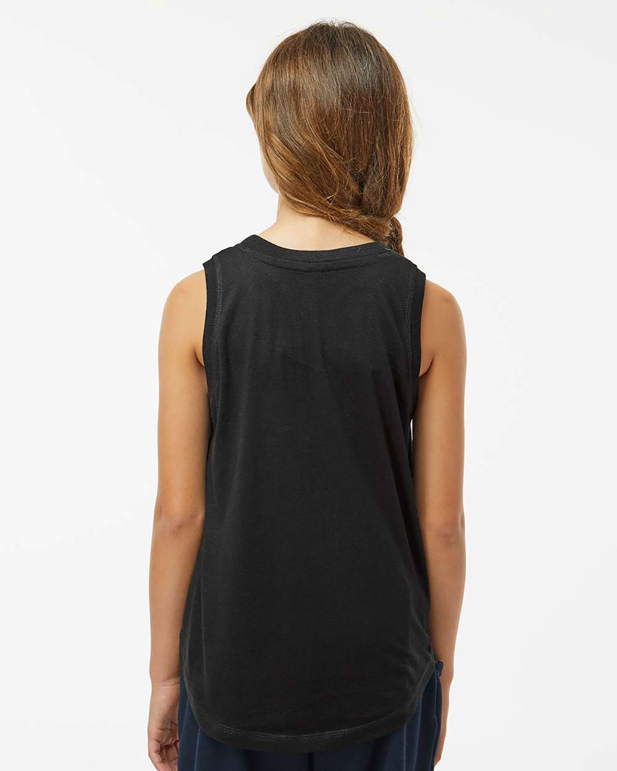 LAT 2692 Girls' Relaxed Fine Jersey Tank view 2