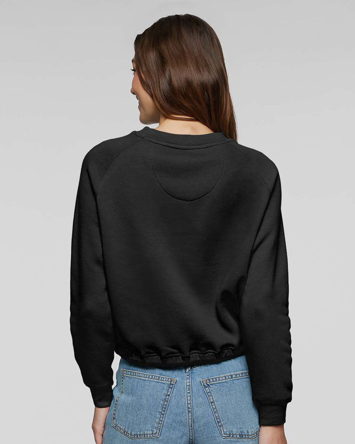 LAT 3528 Women's Relaxed Boxy Crewneck Sweatshirt view 2