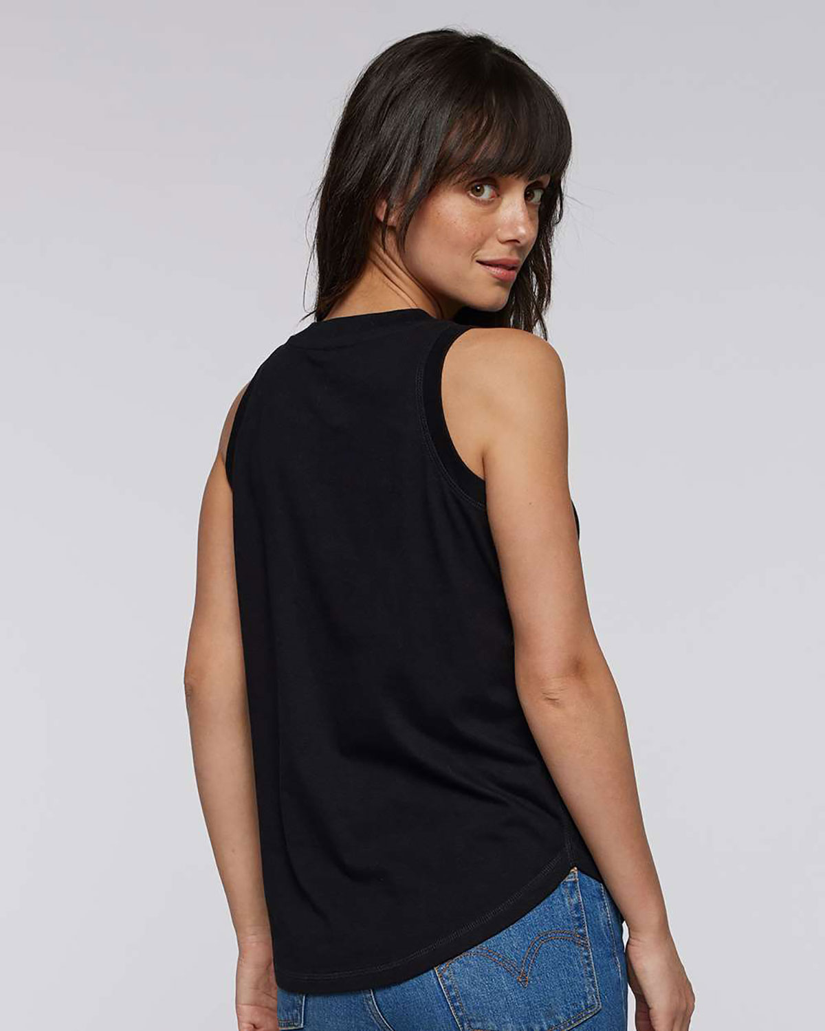 LAT 3592 Women's Relaxed Fine Jersey Tank view 2