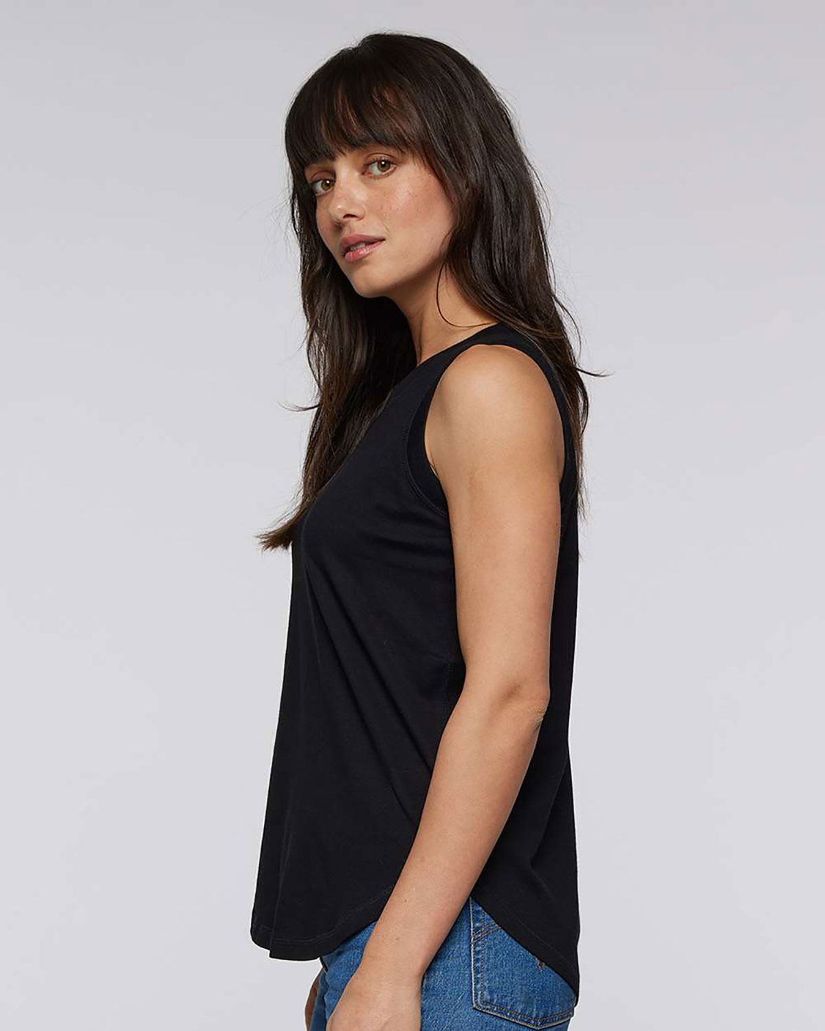 LAT 3592 Women's Relaxed Fine Jersey Tank view 3
