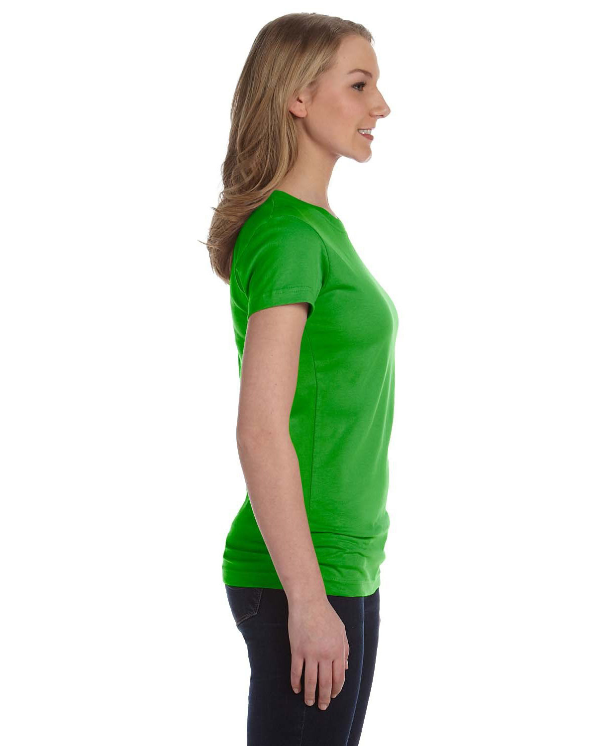 LAT 3616 Women's Fitted Fine Jersey Tee view 3