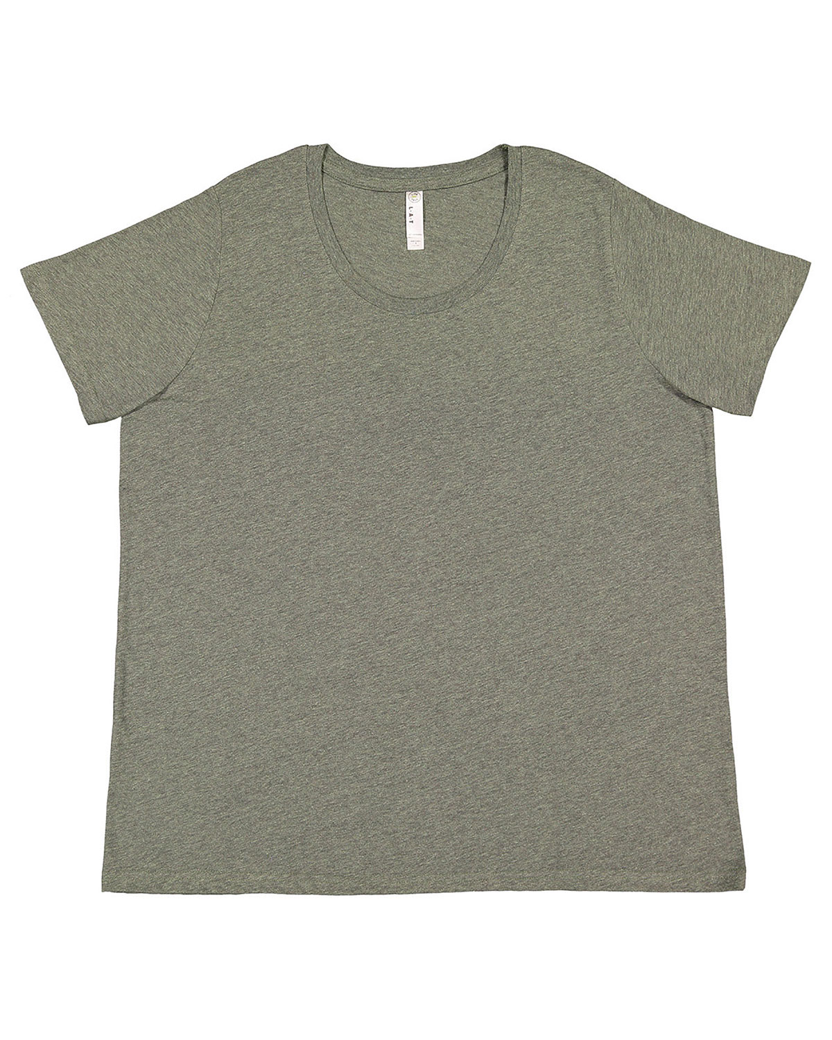 LAT 3816 Women's Curvy Collection Fine Jersey Tee