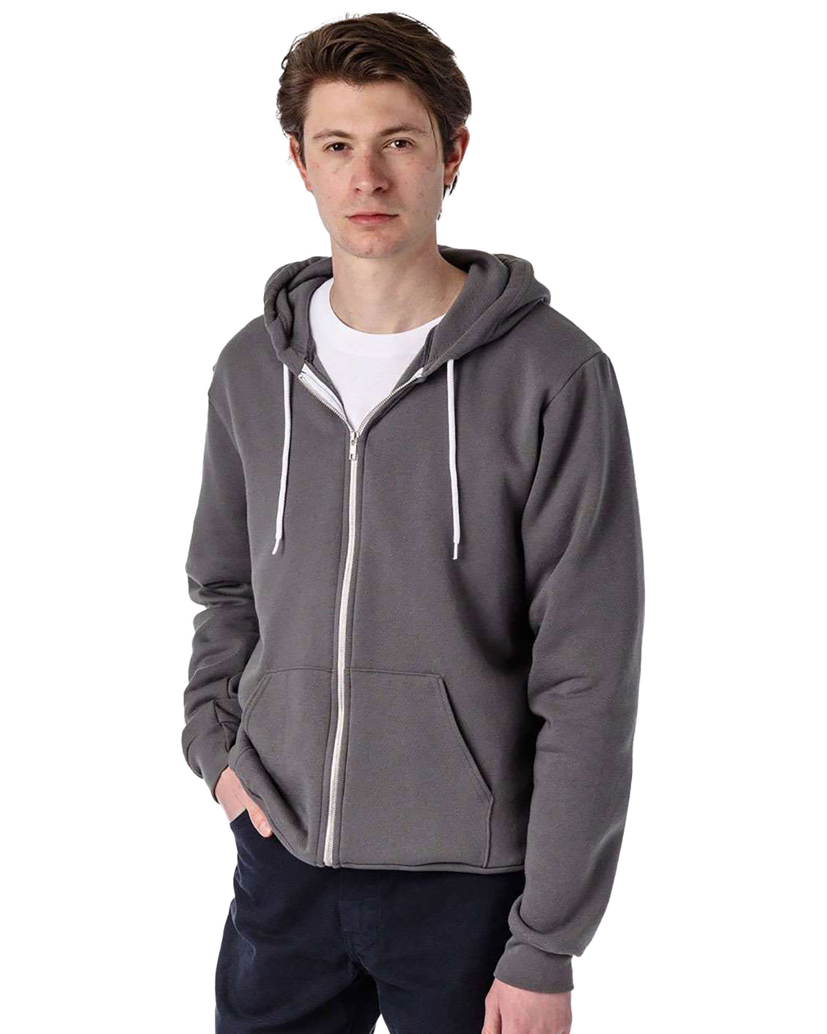 Los Angeles Apparel F97 Unisex USA-Made Flex Fleece Full-Zip Hooded Sweatshirt