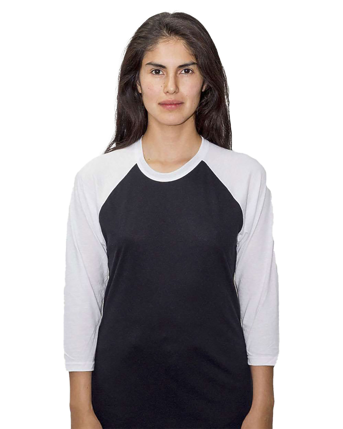 Los Angeles Apparel FF53 Unisex USA-Made Three-Quarter Sleeve Raglan Baseball T-Shirt