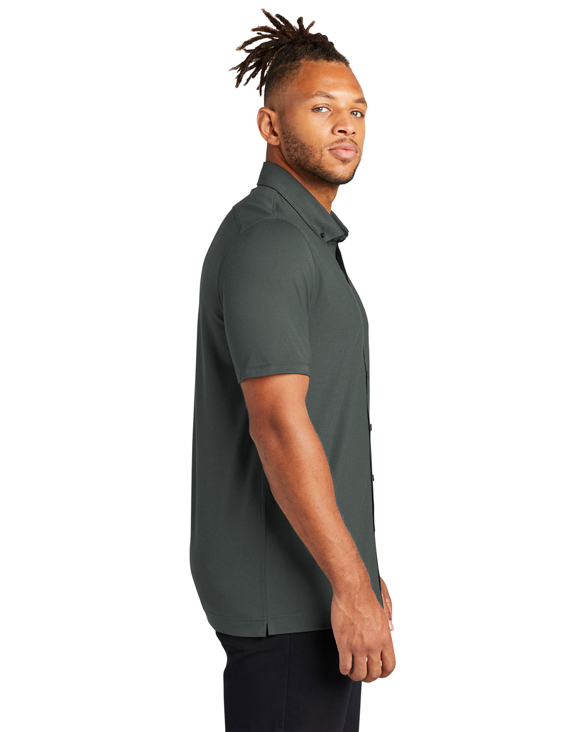Mercer+Mettle MM1006 Stretch Pique Full-Button Polo view 3