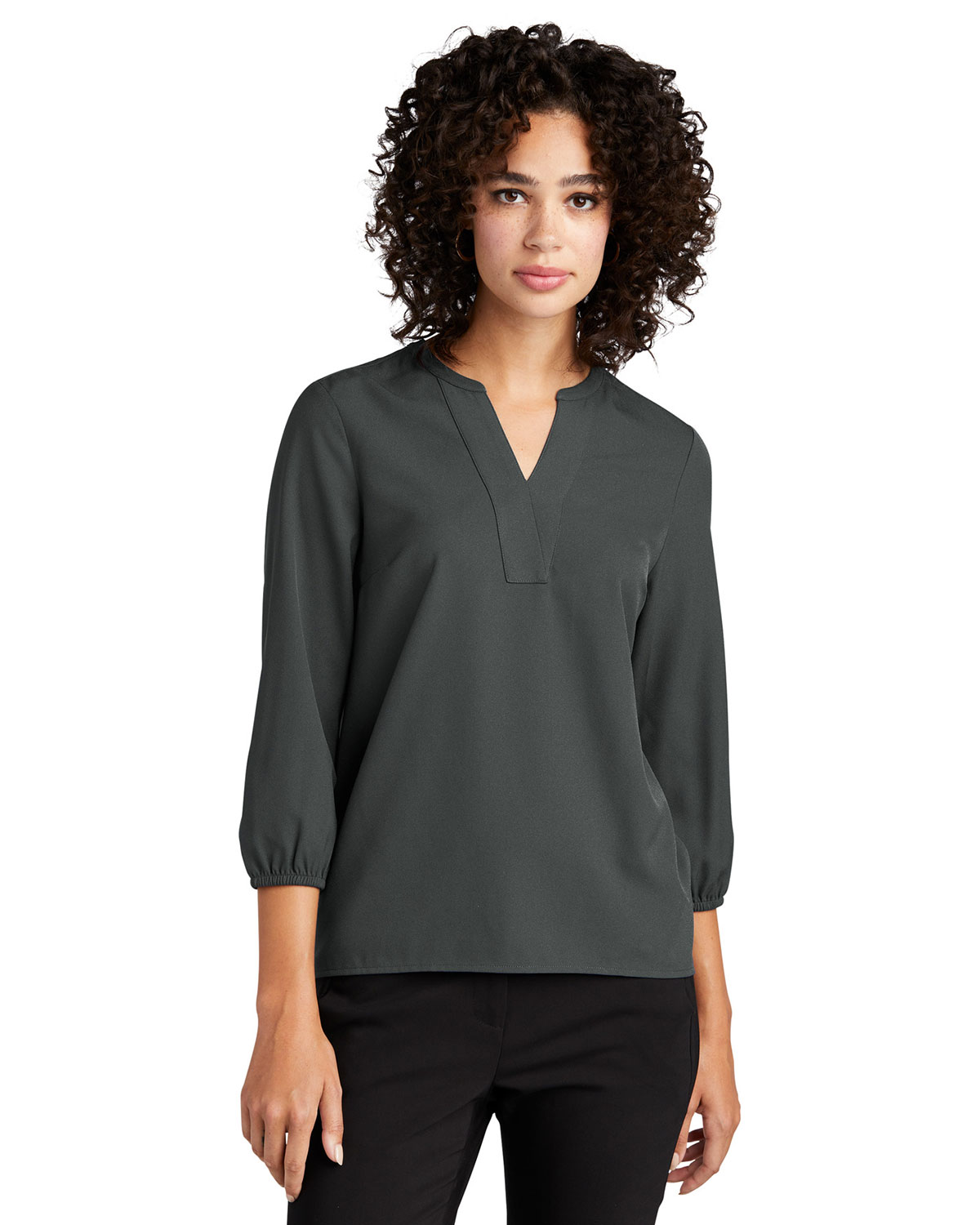 Mercer+Mettle MM2011 Women's Stretch Crepe 3/4-Sleeve Blouse