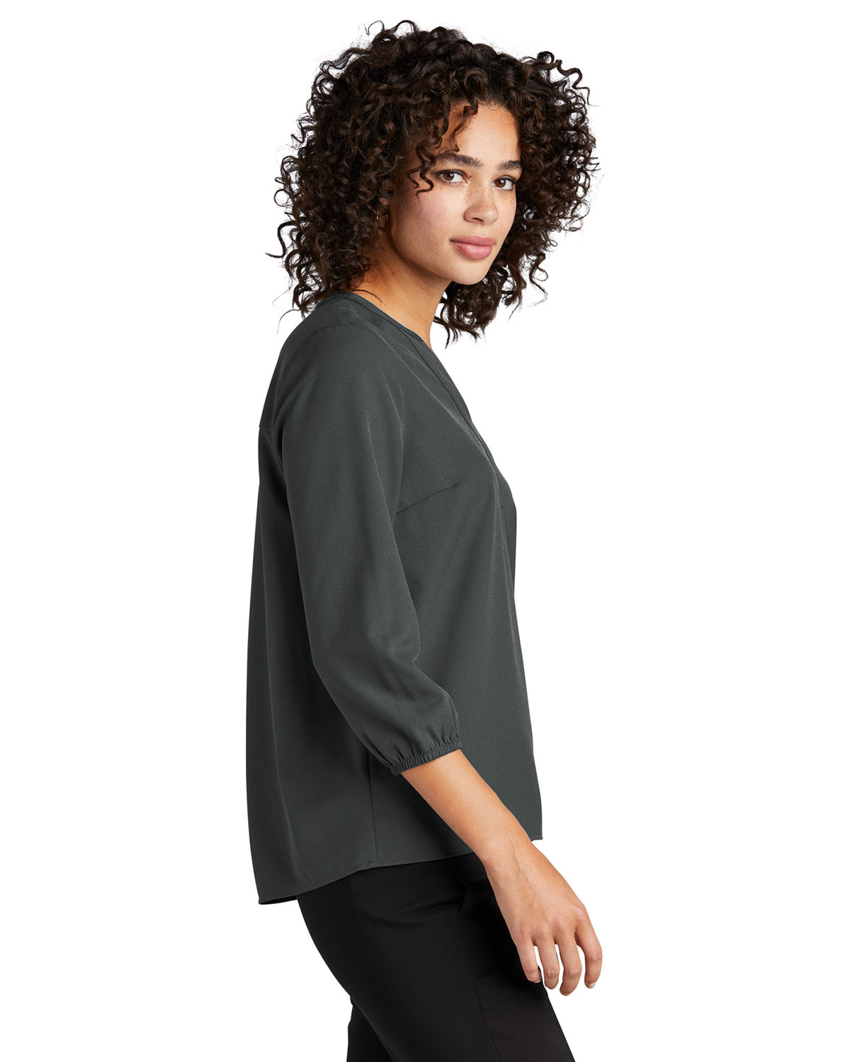Mercer+Mettle MM2011 Women's Stretch Crepe 3/4-Sleeve Blouse view 3