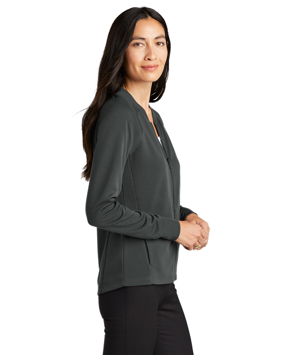 Mercer+Mettle MM3001 Women's Double-Knit Bomber view 3