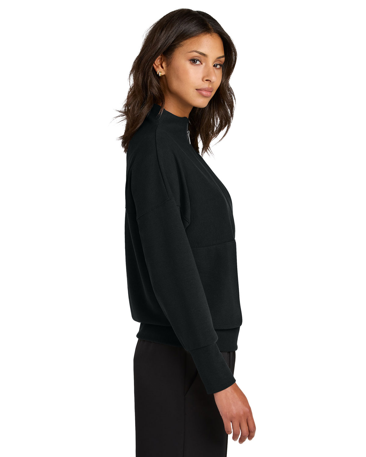Mercer+Mettle MM3041 Women's Linear Texture 1/4-Zip view 3