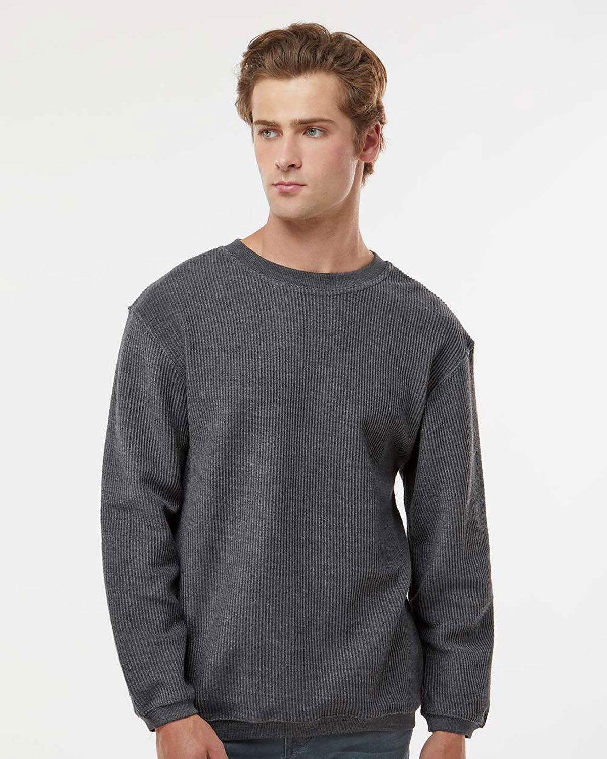 MV Sport 19179 Unisex Corded Crewneck Sweatshirt