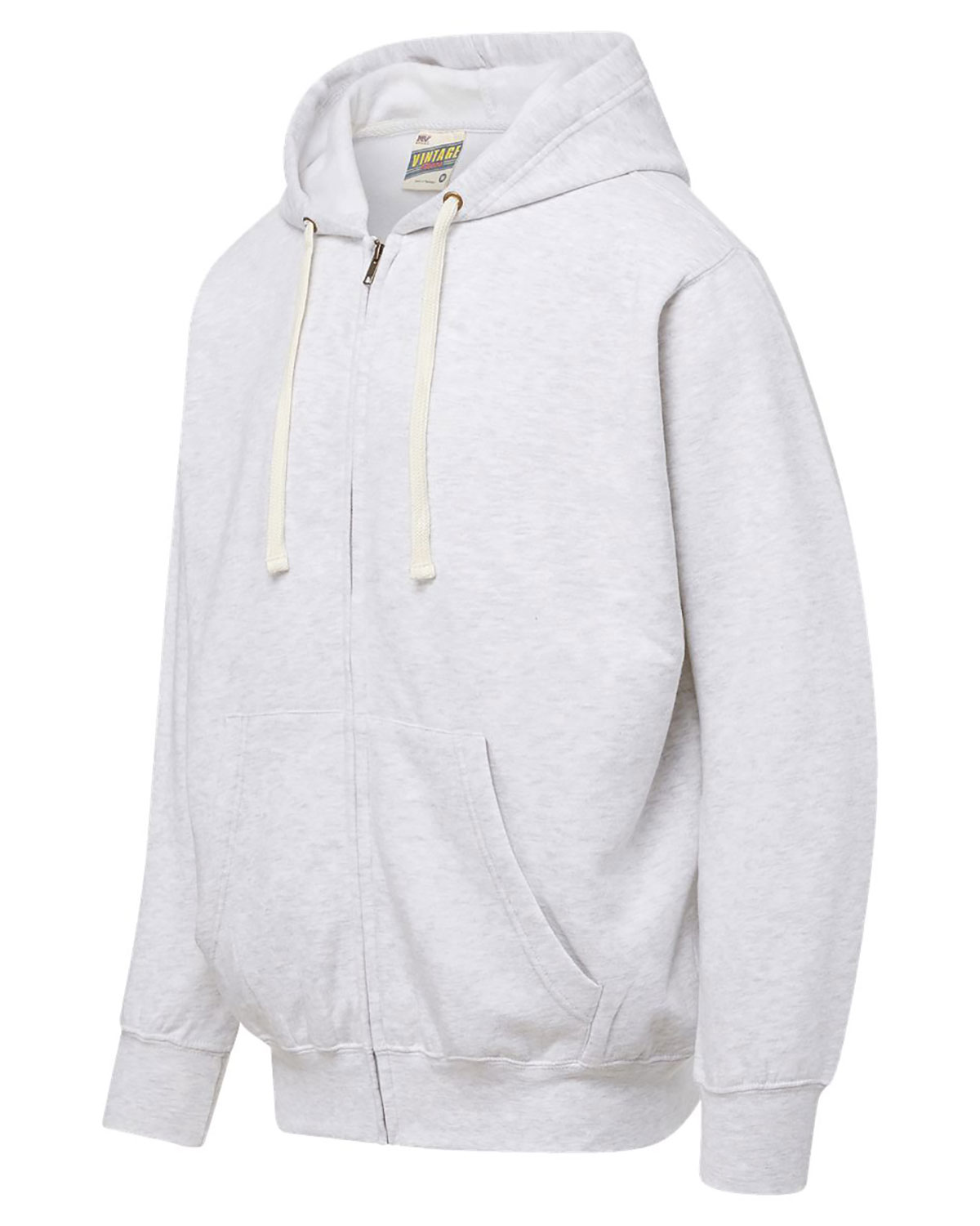 MV Sport 22132 Unisex Vintage Fleece Full-Zip Hooded Sweatshirt view 3
