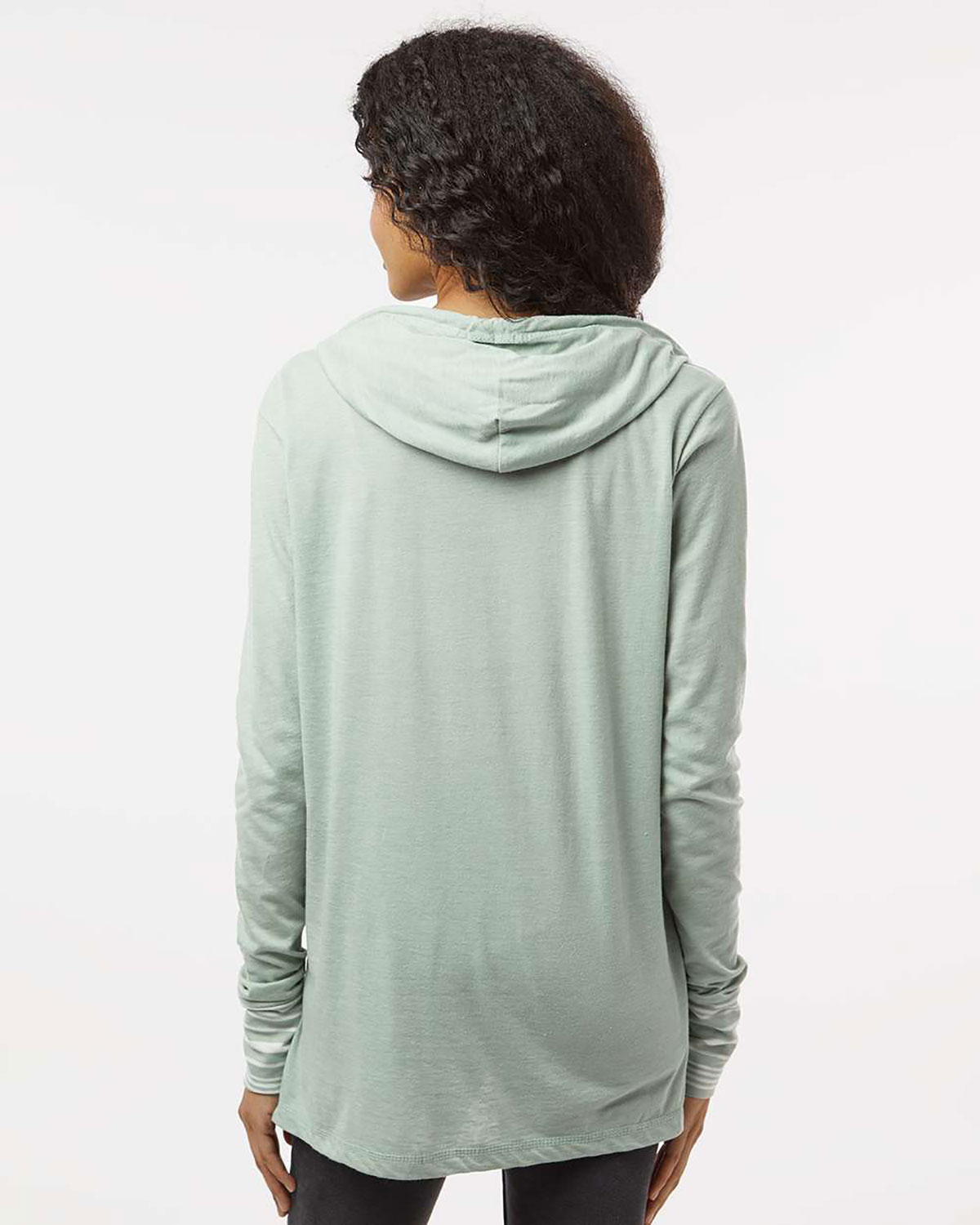 MV Sport W19439 Women's Heathered Jersey Hooded Tunic view 2