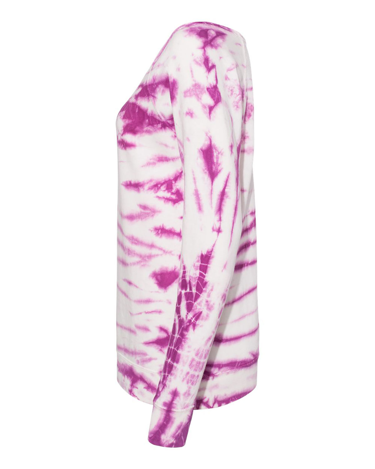 MV Sport W20173 Women's French Terry Off-the-Shoulder Tie-Dyed Sweatshirt view 3
