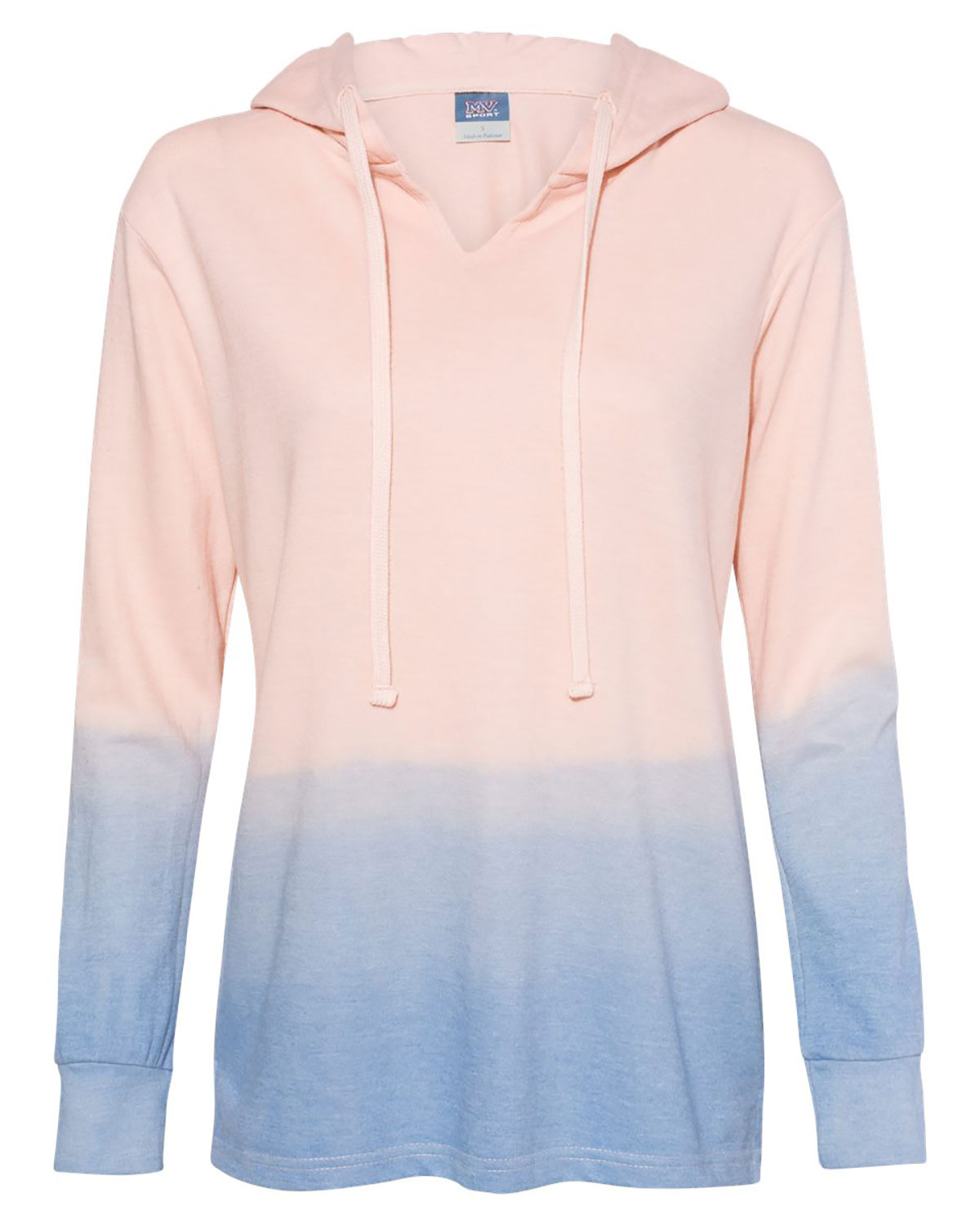 MV Sport W20185 Women's French Terry Ombr� Hooded Sweatshirt
