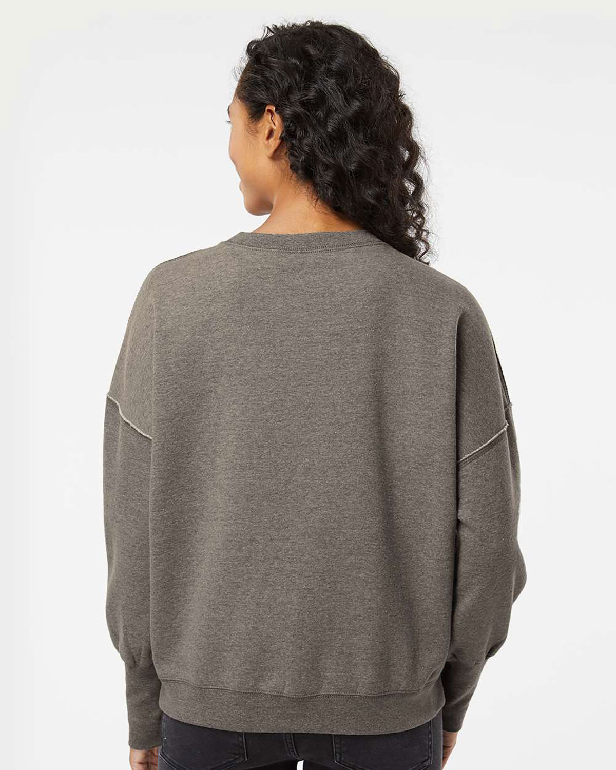 MV Sport W22712 Women's Sueded Fleece Crewneck Sweatshirt view 2