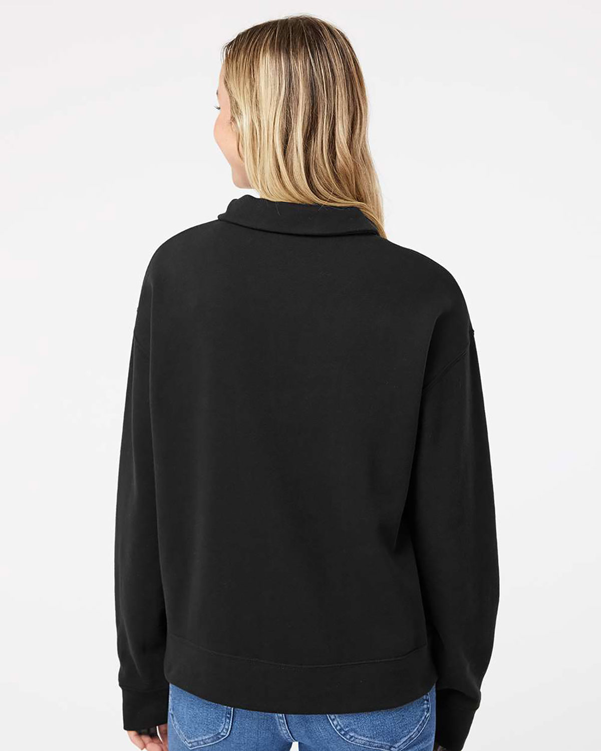 MV Sport W22713 Women's Sueded Fleece Quarter-Zip Sweatshirt view 2