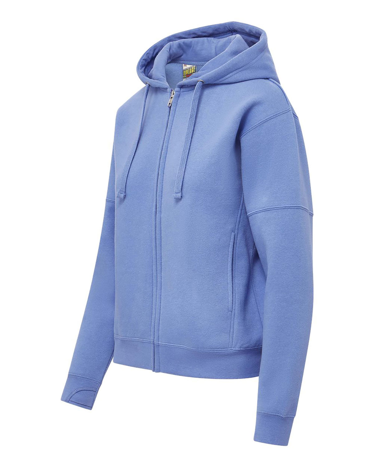 MV Sport W25165 Women's Vintage Fleece Hooded Full-Zip Sweatshirt view 3