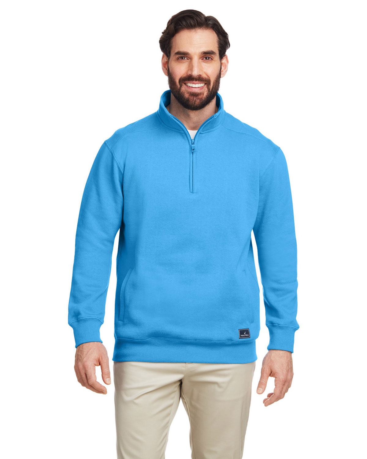 Nautica N17176 Men's Anchor Fleece Quarter-Zip Pullover
