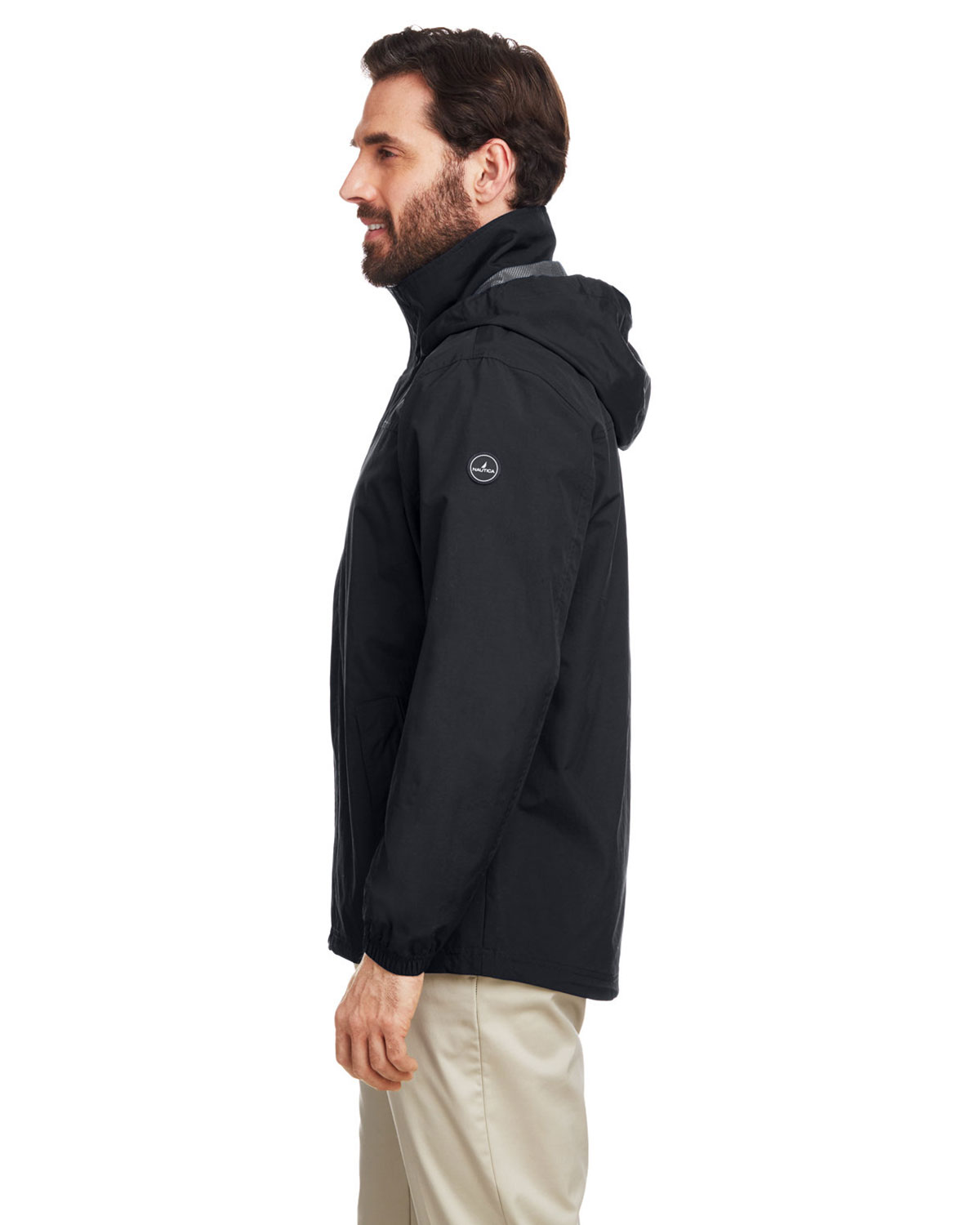 Nautica N17182 Men's Voyage Hooded Rain Jacket view 3