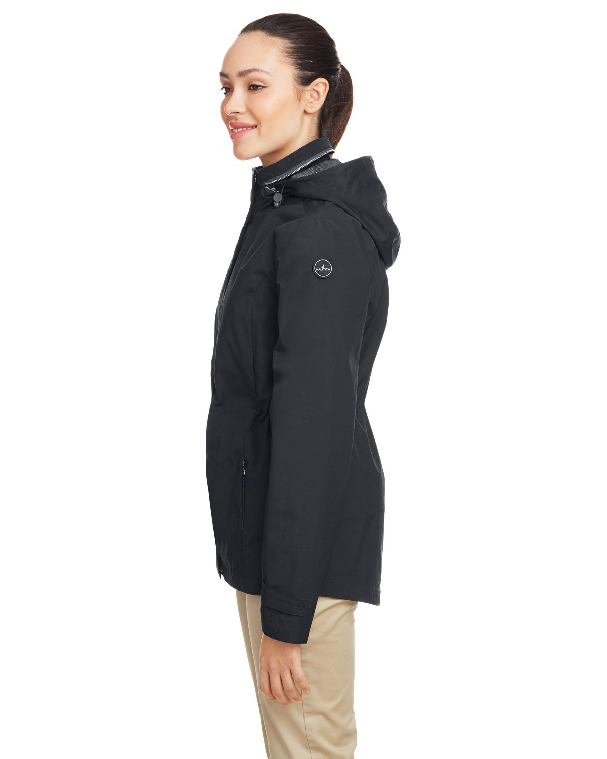 Nautica N17183 Women's Voyage Hooded Rain Jacket view 3
