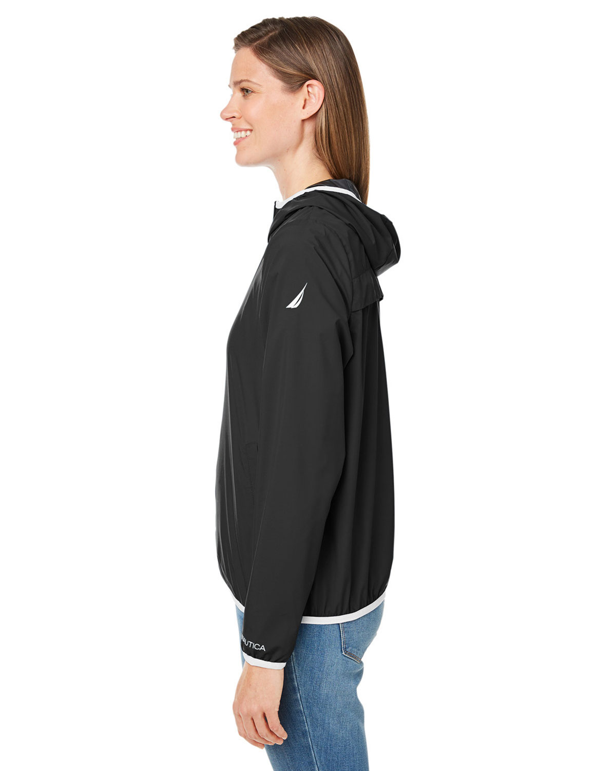 Nautica N17927 Women's Stillwater Hooded Windbreaker view 3