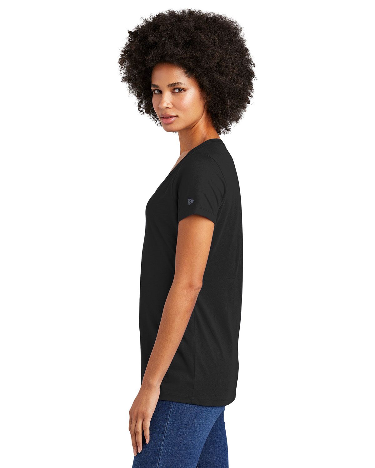 New Era LNEA101 Women's Heritage Blend V-Neck Tee view 3