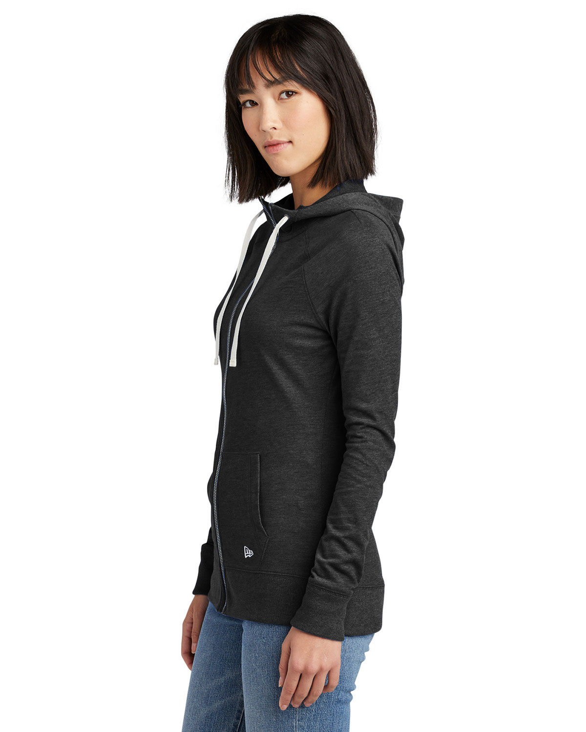 New Era LNEA122 Women's Sueded Cotton Blend Full-Zip Hoodie view 3