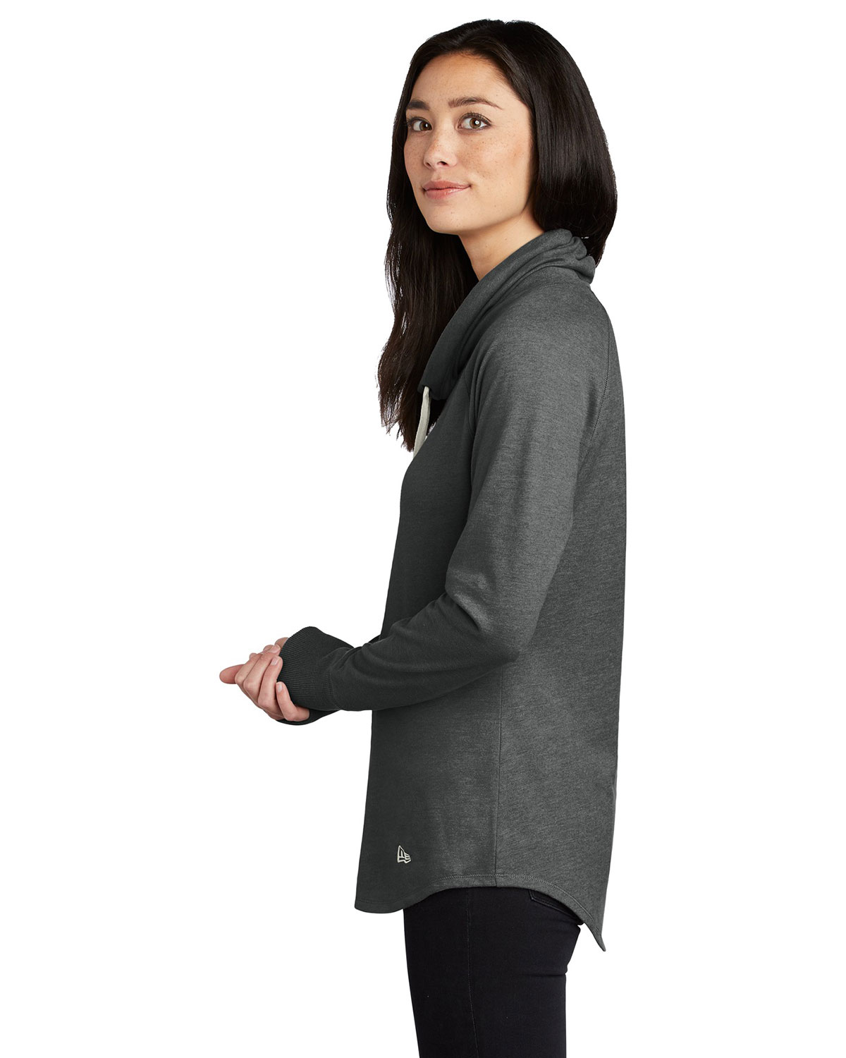 New Era LNEA123 Women's Sueded Cotton Blend Cowl Tee view 3