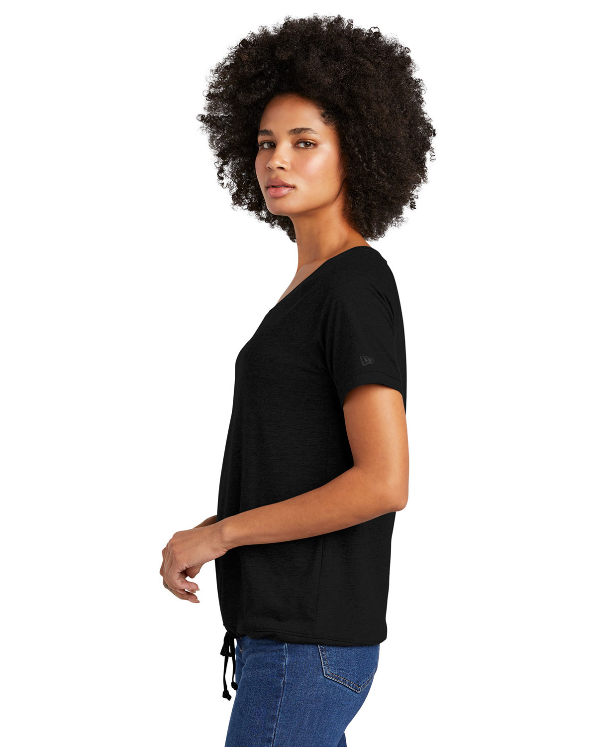 New Era LNEA133 Women's Tri-Blend Performance Cinch Tee view 3