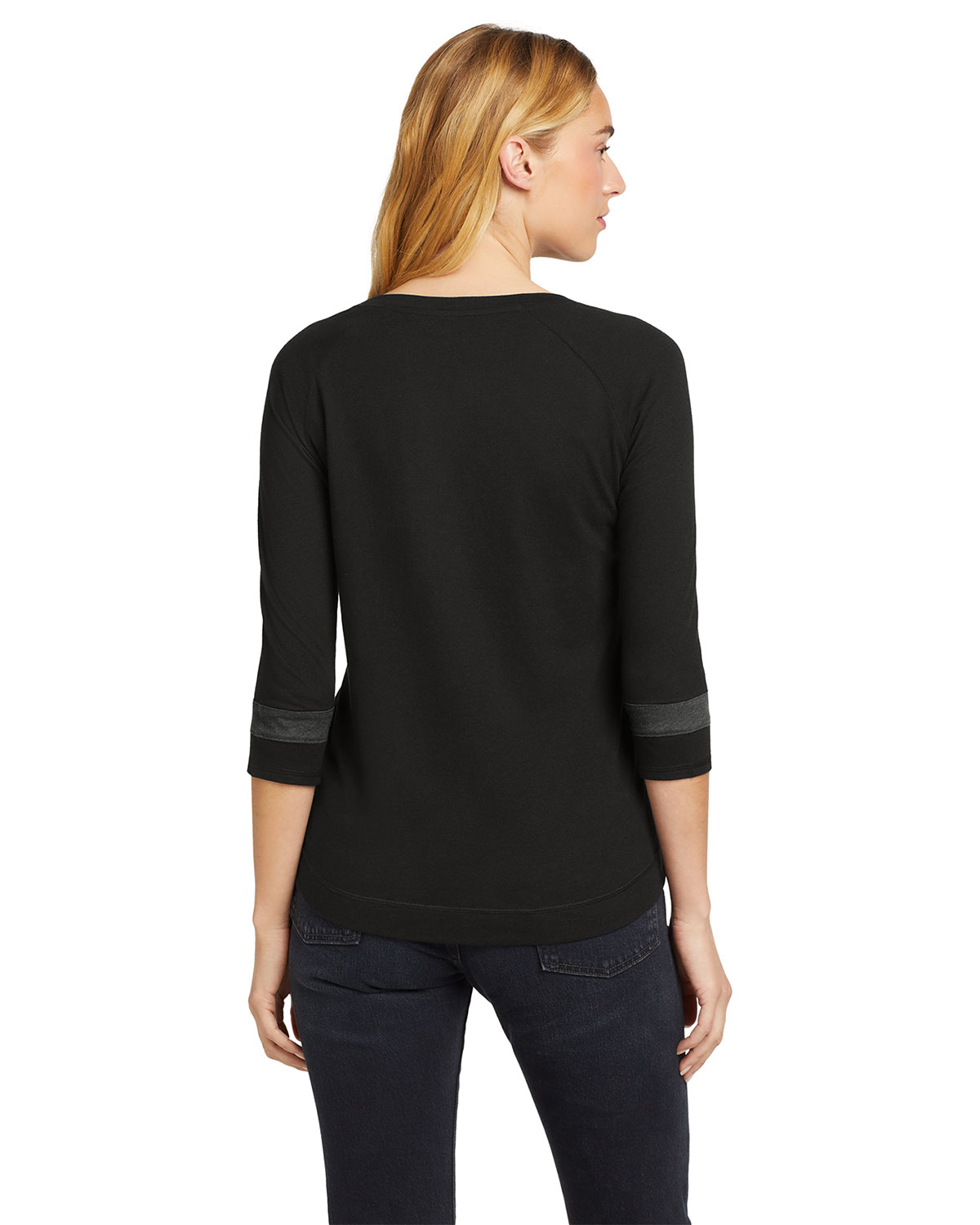 New Era LNEA136 Women's Tri-Blend 3/4-Sleeve Tee view 2