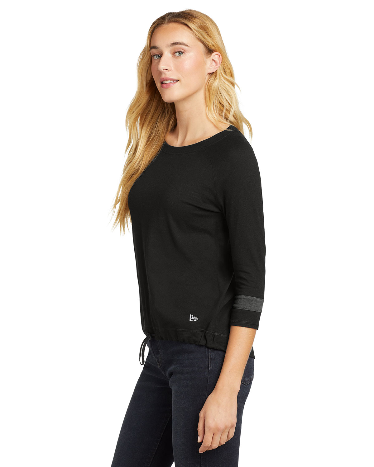 New Era LNEA136 Women's Tri-Blend 3/4-Sleeve Tee view 3