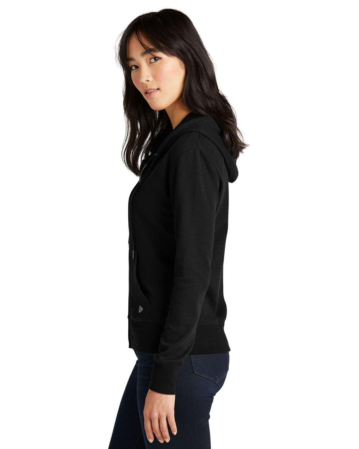 New Era LNEA141 Women's Thermal Full-Zip Hoodie view 3